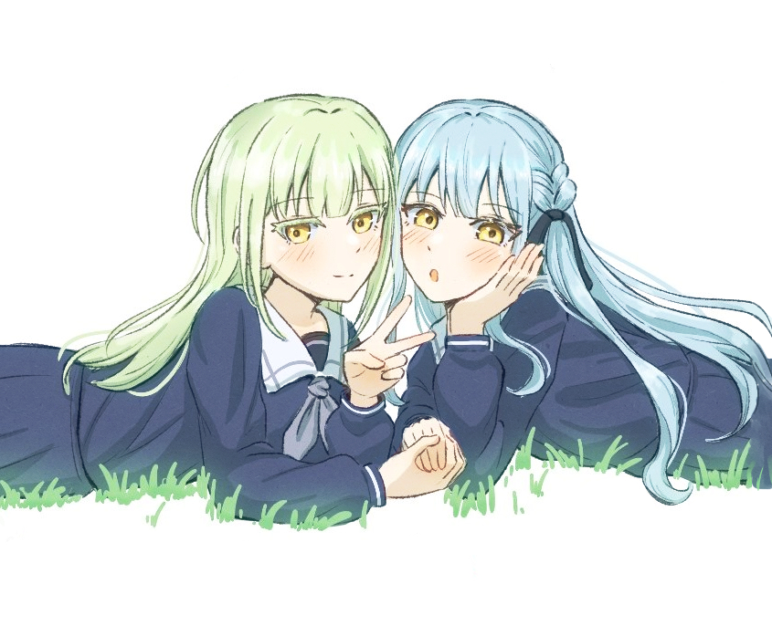 togawa sakiko and wakaba mutsumi (bang dream! and 1 more) drawn by littleeefire