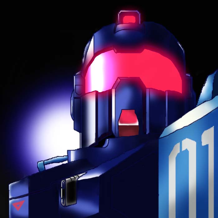 blue destiny 01 (gundam and 1 more) drawn by crom_(78949)