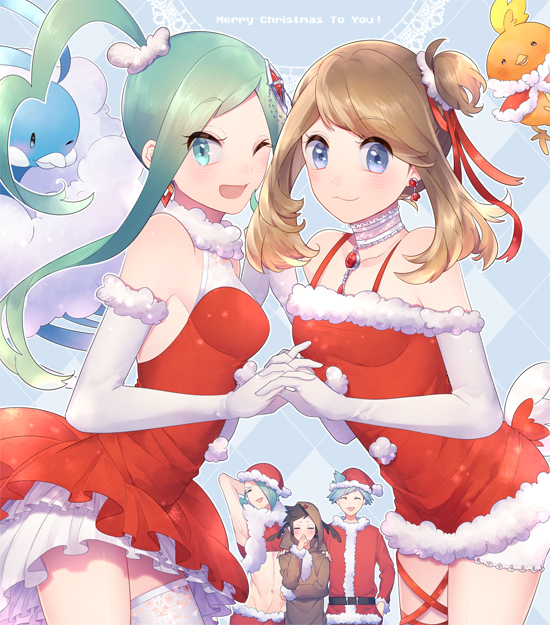 may, brendan, torchic, steven stone, altaria, and 2 more (pokemon and 1 more) drawn by mikko_(mim_mikko)
