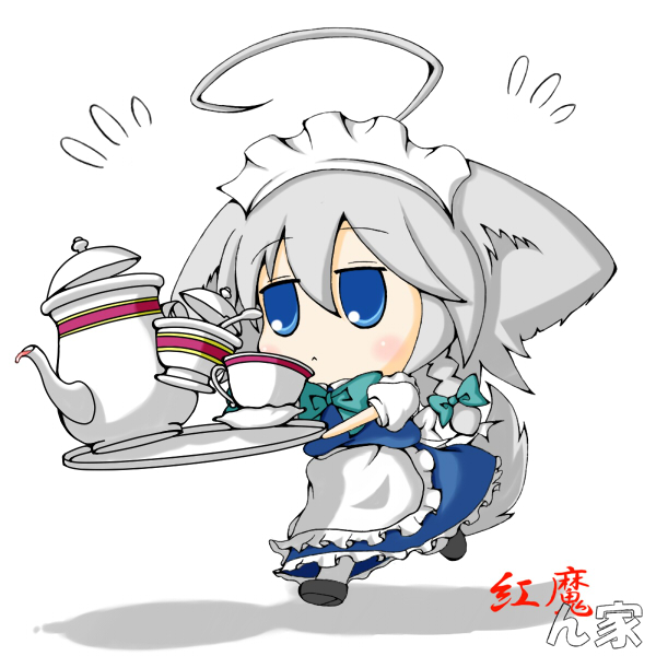izayoi sakuya and inu sakuya (touhou and 1 more) drawn by nawiria_vire