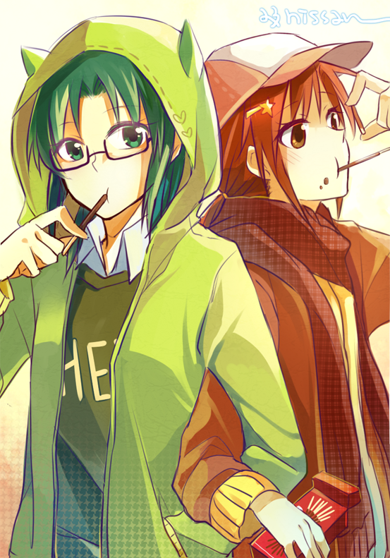 midorikawa nao and hino akane (precure and 1 more) drawn by kazhi