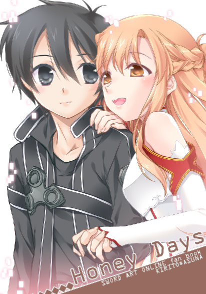 asuna and kirito (sword art online) drawn by an_natsuki