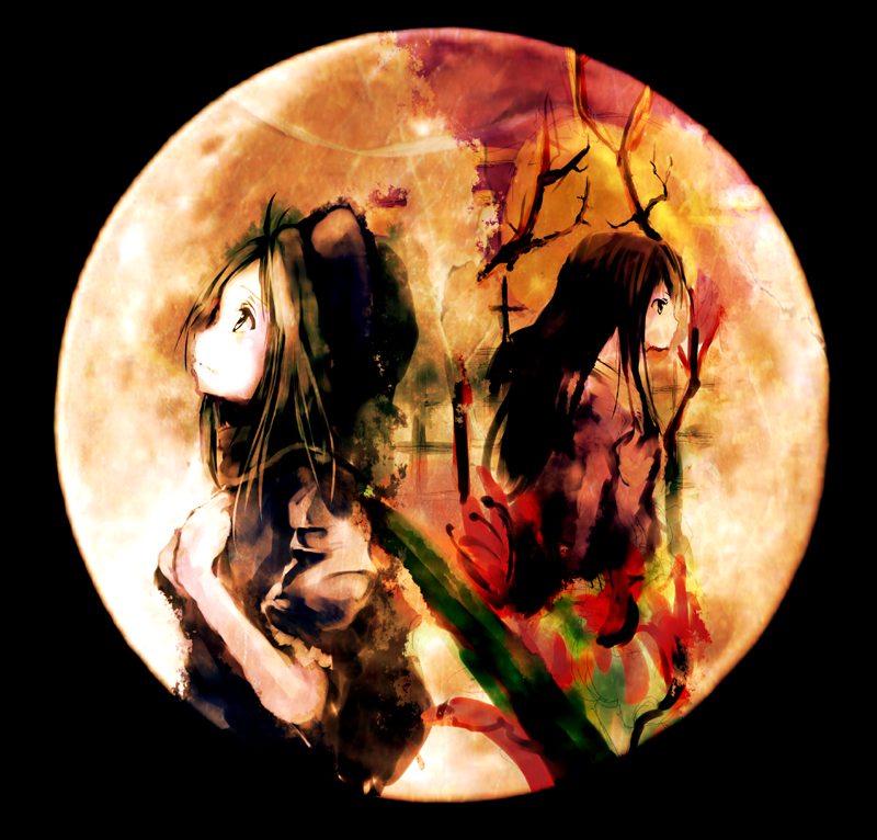 houraisan kaguya and yagokoro eirin (touhou) drawn by yae_(mono110)