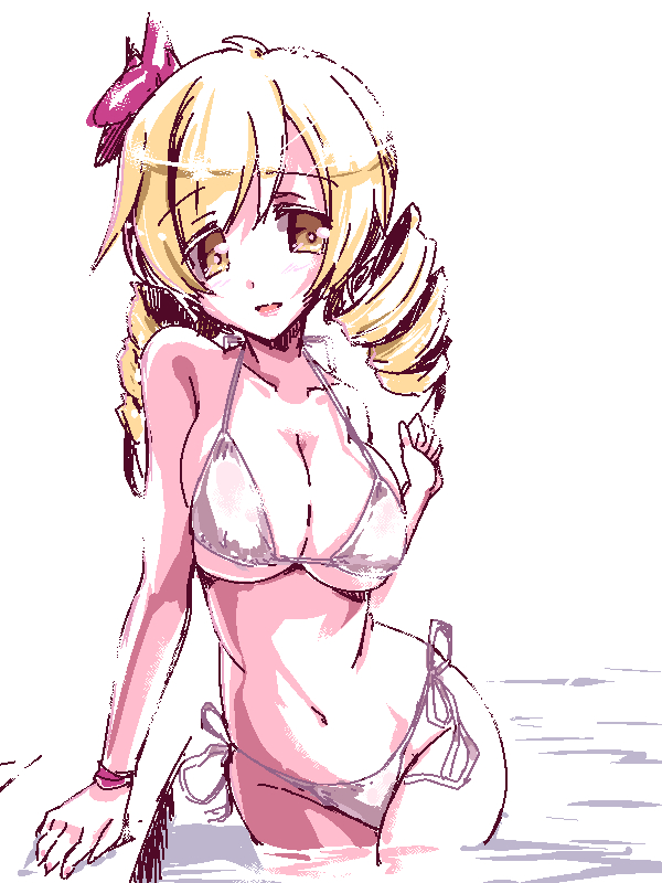 tomoe mami (mahou shoujo madoka magica) drawn by miuku_(marine_sapphire)
