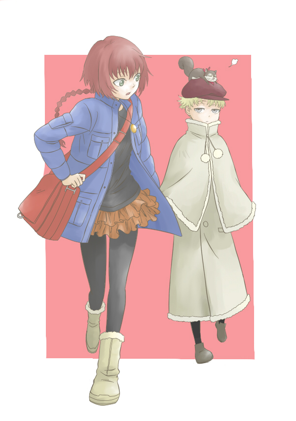 suou pavlichenko, july, and petya (darker than black) drawn by mamefuku