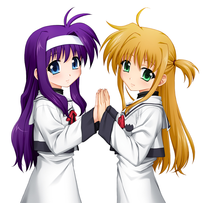 arisa bunnings and tsukimura suzuka (lyrical nanoha and 1 more) drawn by n_haduki