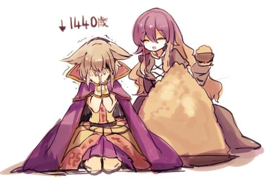 hijiri byakuren and toyosatomimi no miko (touhou) drawn by cis_(carcharias)