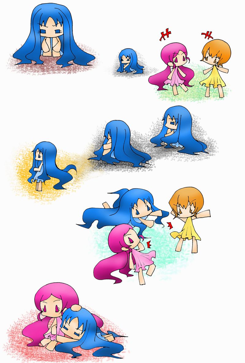 kurumi erika, hanasaki tsubomi, and myoudouin itsuki (precure and 1 more) drawn by yami_m