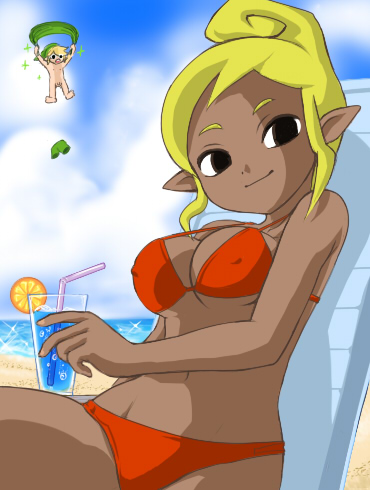 link, toon link, and tetra (the legend of zelda and 1 more) drawn by suegorou_(mousou_tokkyuu)