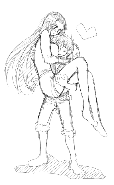 monkey d. luffy and boa hancock (one piece) drawn by chikaburo