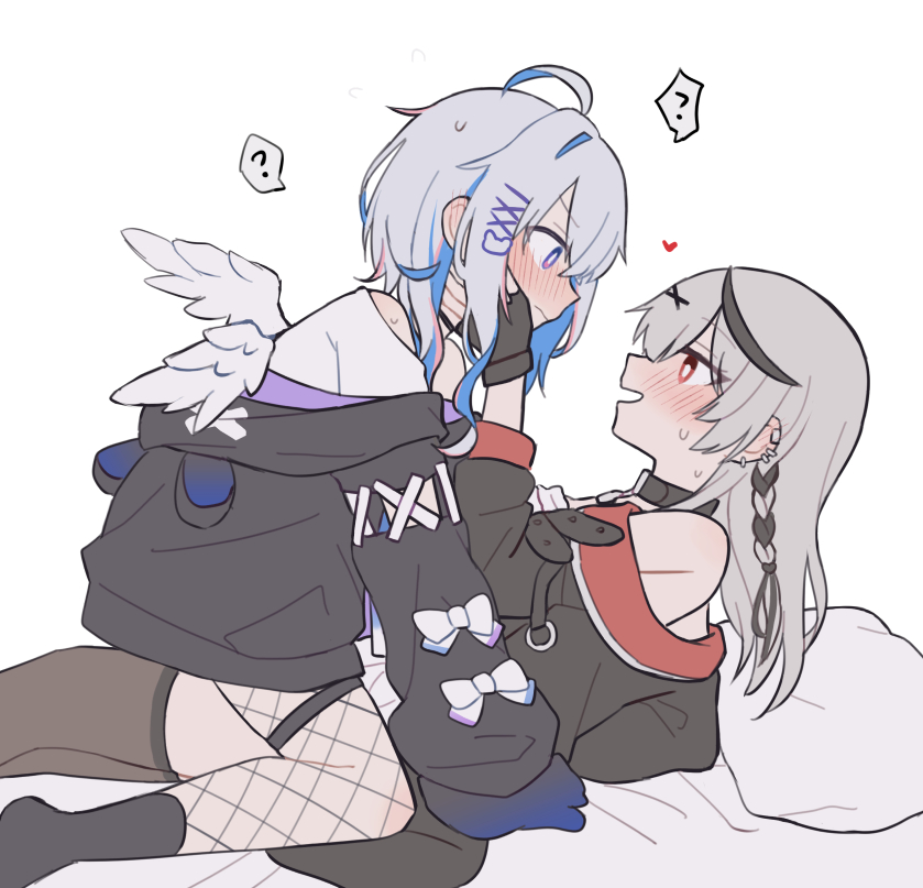 sakamata chloe and amane kanata (hololive) drawn by hitsuji_nata