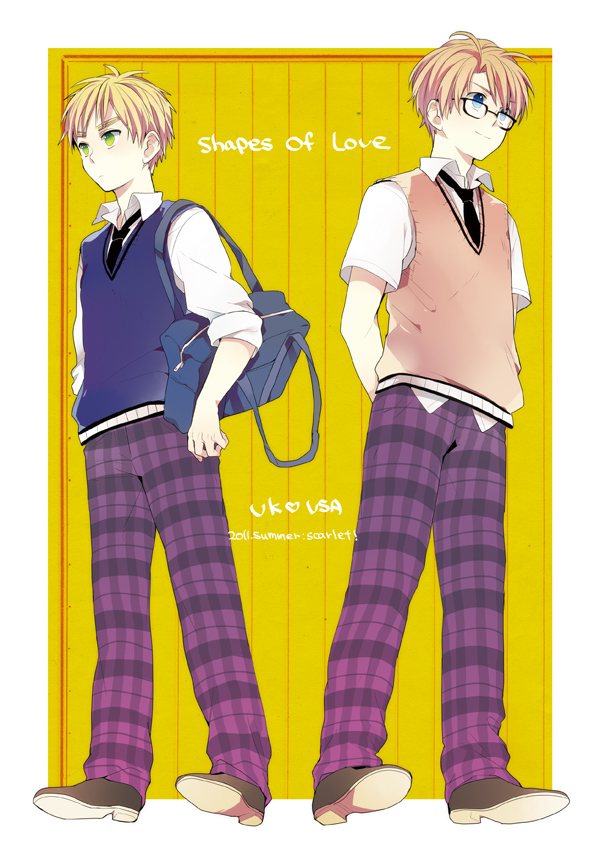 america and united kingdom (axis powers hetalia) drawn by ksuga