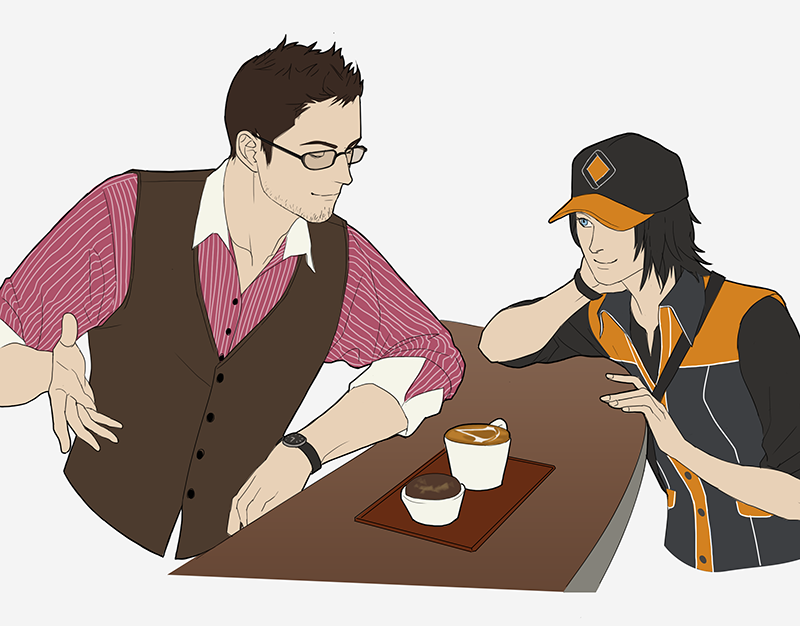 shaun hastings and rebecca crane (assassin's creed and 1 more) drawn by gb_(doubleleaf)