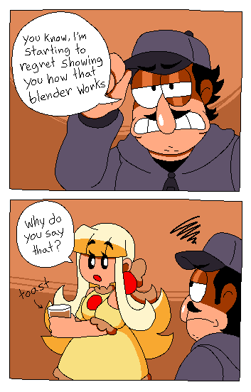 peppino spaghetti and pizza princess (original and 1 more) drawn by tinytoxicwaste101