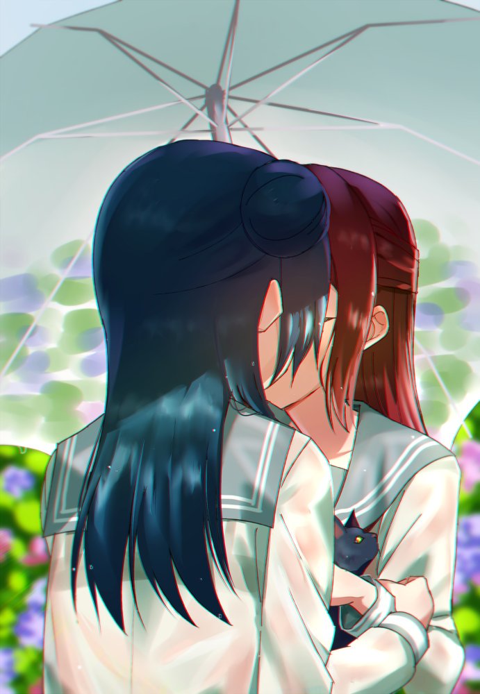 tsushima yoshiko and sakurauchi riko (love live! and 1 more) drawn by sellel