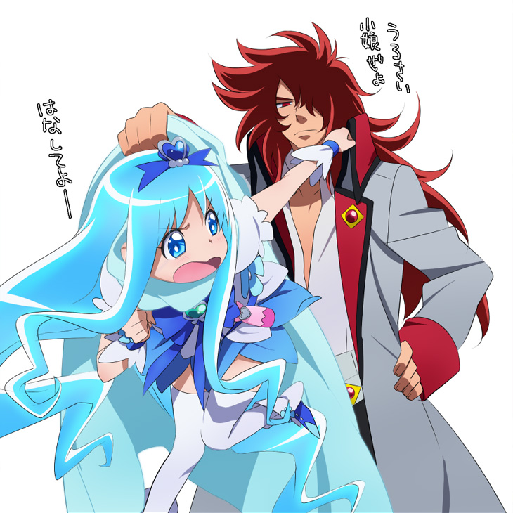 kurumi erika, cure marine, and kumojacky (precure and 1 more) drawn by satowo