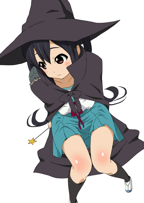 nagato yuki, nakano azusa, and ton-chan (k-on! and 1 more) drawn by uguisu_(happy_turn)