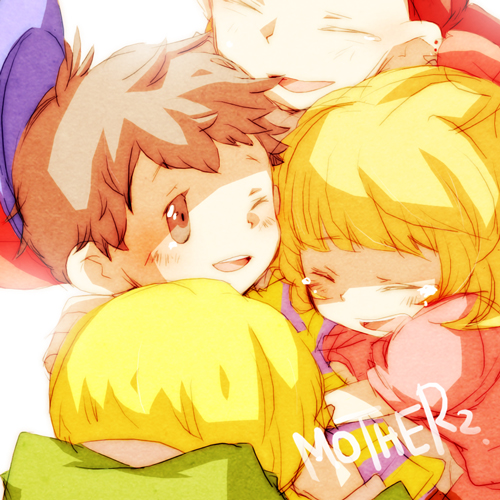 ness, paula, jeff andonuts, and poo (mother and 1 more) drawn by 73_(naa)