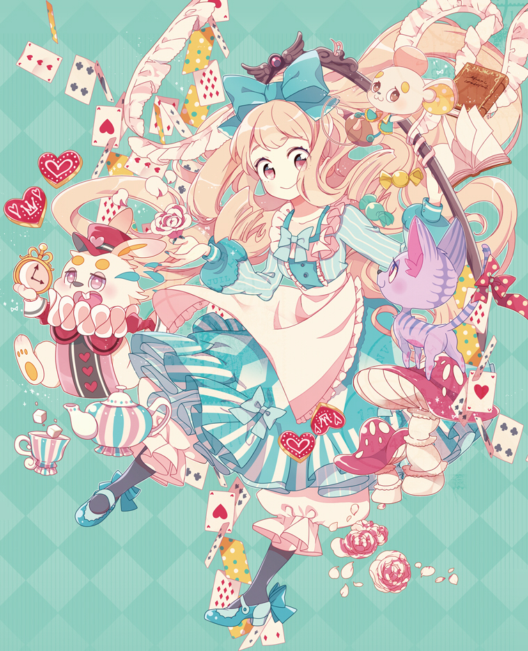 alice and mameko (alice's adventures in wonderland and 1 more) drawn by uekura_eku