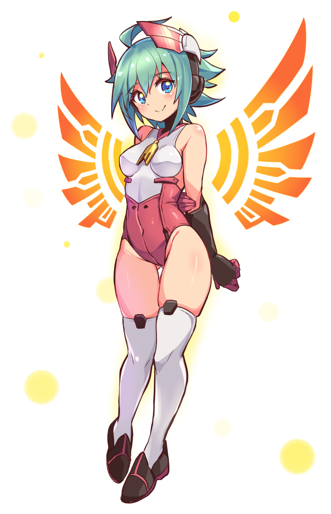 roro (azure striker gunvolt and 1 more) drawn by cougar_(cougar1404)