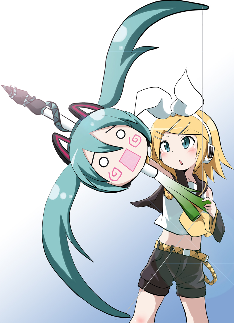 hatsune miku, kagamine rin, and hachune miku (vocaloid and 2 more) drawn by massala