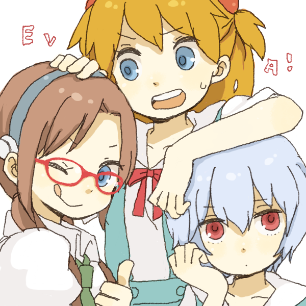 souryuu asuka langley, ayanami rei, and makinami mari illustrious (neon genesis evangelion and 2 more) drawn by yukke