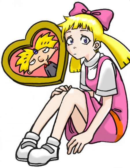 helga g pataki, arnold shortman, and arnold (hey arnold!) drawn by take_ta