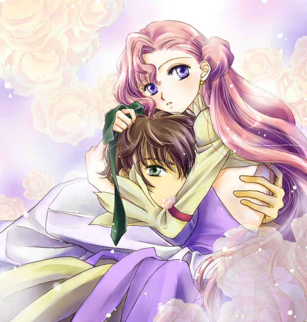 kururugi suzaku and euphemia li britannia (code geass) drawn by pesu