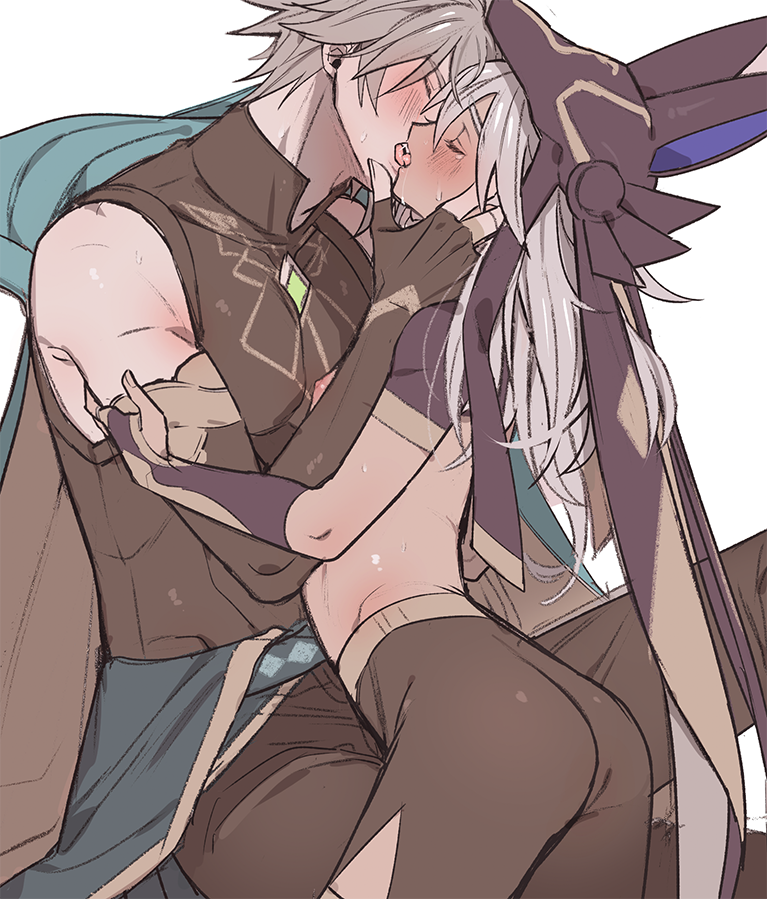 alhaitham and cyno (genshin impact) drawn by yamadi_(tokozure19)