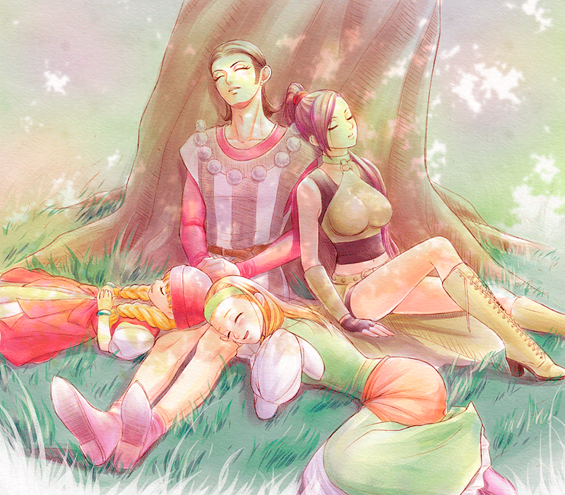 martina, veronica, senya, and sylvia (dragon quest and 1 more) drawn by okechinchin