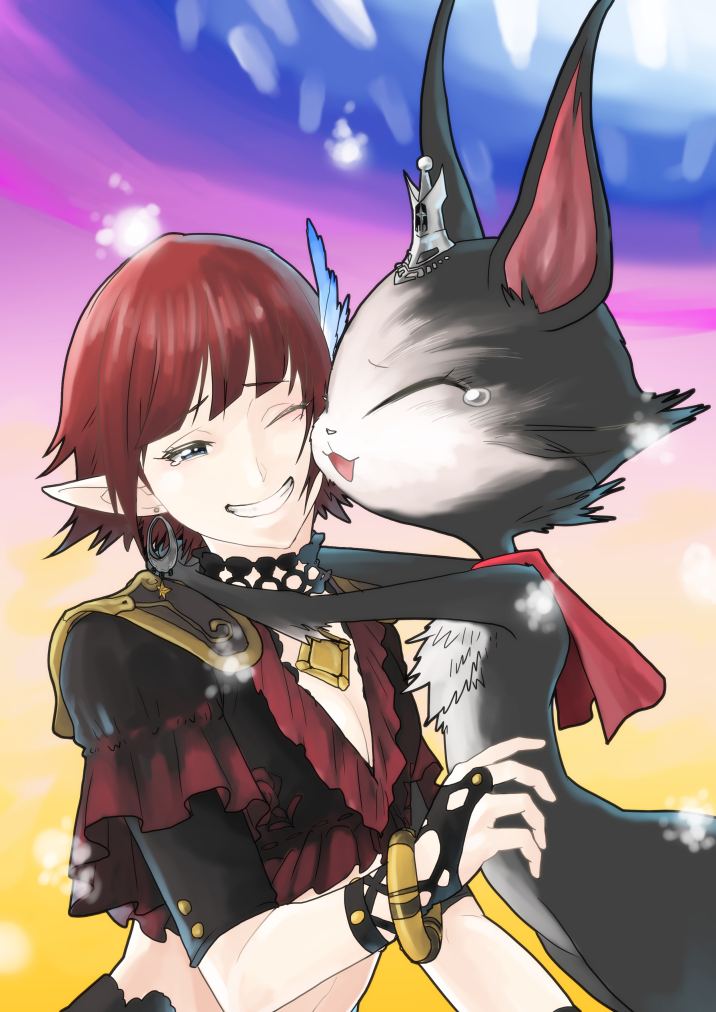 cait sith, dancer, and lilisette (final fantasy and 1 more) drawn by saginada
