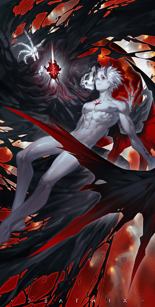death and grim reaper (original) drawn by arsh_(thestarwish)