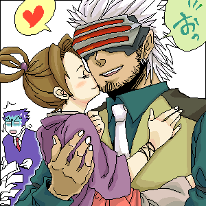 phoenix wright, pearl fey, and godot (ace attorney and 1 more)