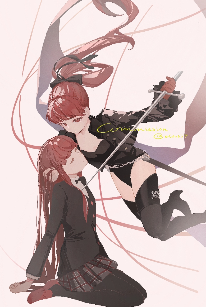 yoshizawa kasumi and violet (persona and 2 more) drawn by dousi17