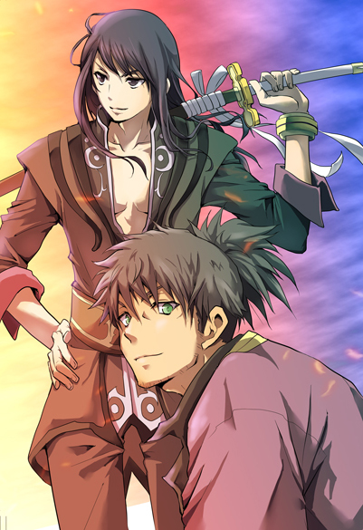 yuri lowell and raven (tales of and 1 more) drawn by saiki_(hermit)