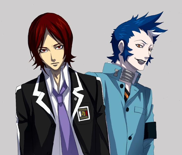 suou tatsuya and mishina eikichi (persona and 2 more) drawn by maeashi