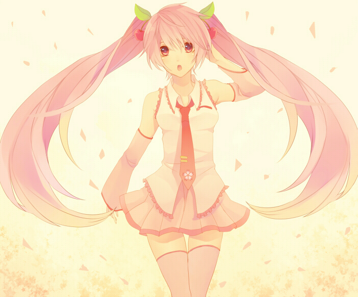 hatsune miku and sakura miku (vocaloid) drawn by agi_(mariko772)