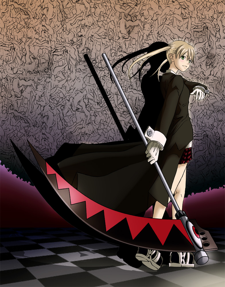 maka albarn and soul evans (soul eater) drawn by hagetaka