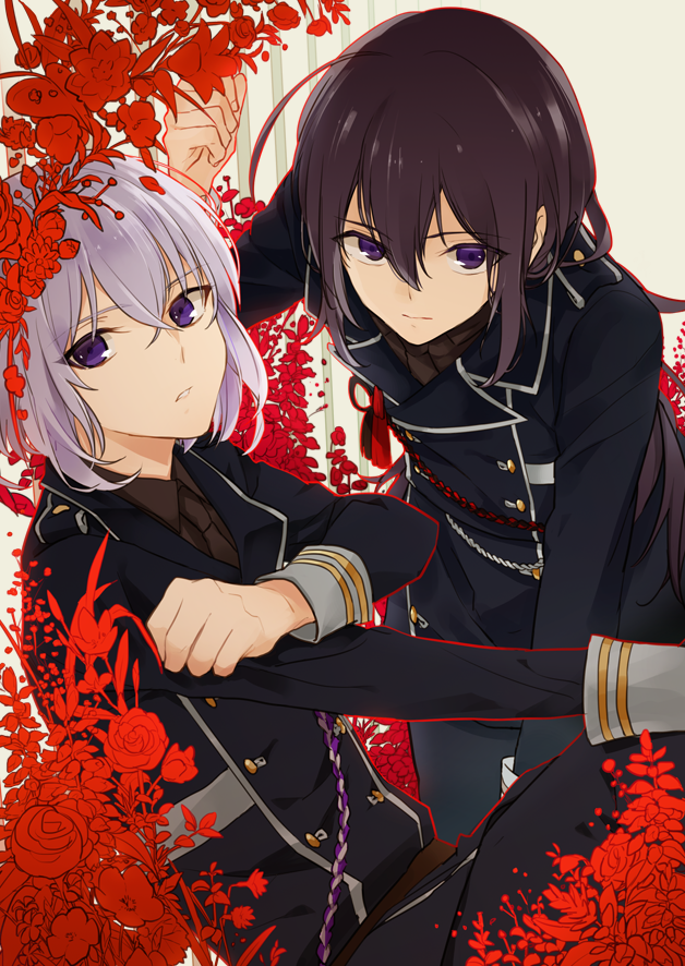 namazuo toushirou and honebami toushirou (touken ranbu) drawn by kunino