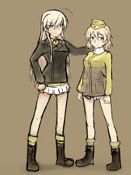 hanna-justina marseille and raisa pottgen (world witches series and 1 more) drawn by ulrich_(tagaragakuin)