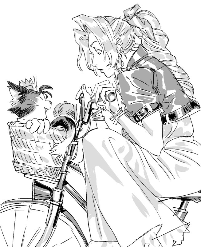 aerith gainsborough and cait sith (final fantasy and 3 more) drawn by 200_percent