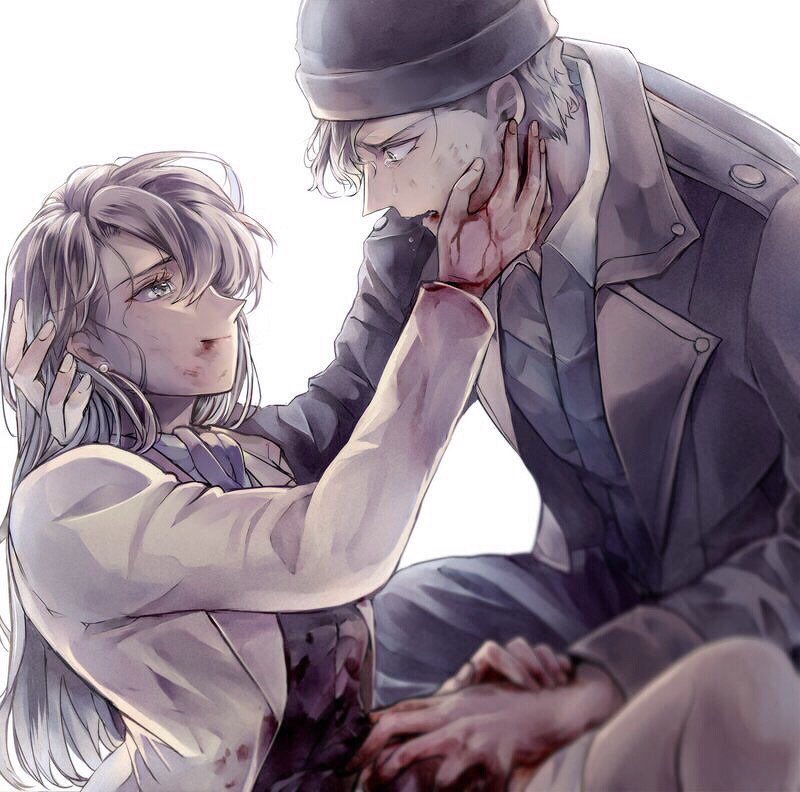 akai shuuichi and miyano akemi (meitantei conan) drawn by momozono_rilulu