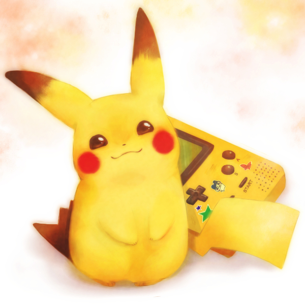 pikachu and mametchi (pokemon and 1 more) drawn by kuina_(escapegoat)