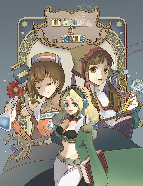 marlone, elfir traum, and lilie (atelier and 3 more) drawn by kuromame_(honey_728)