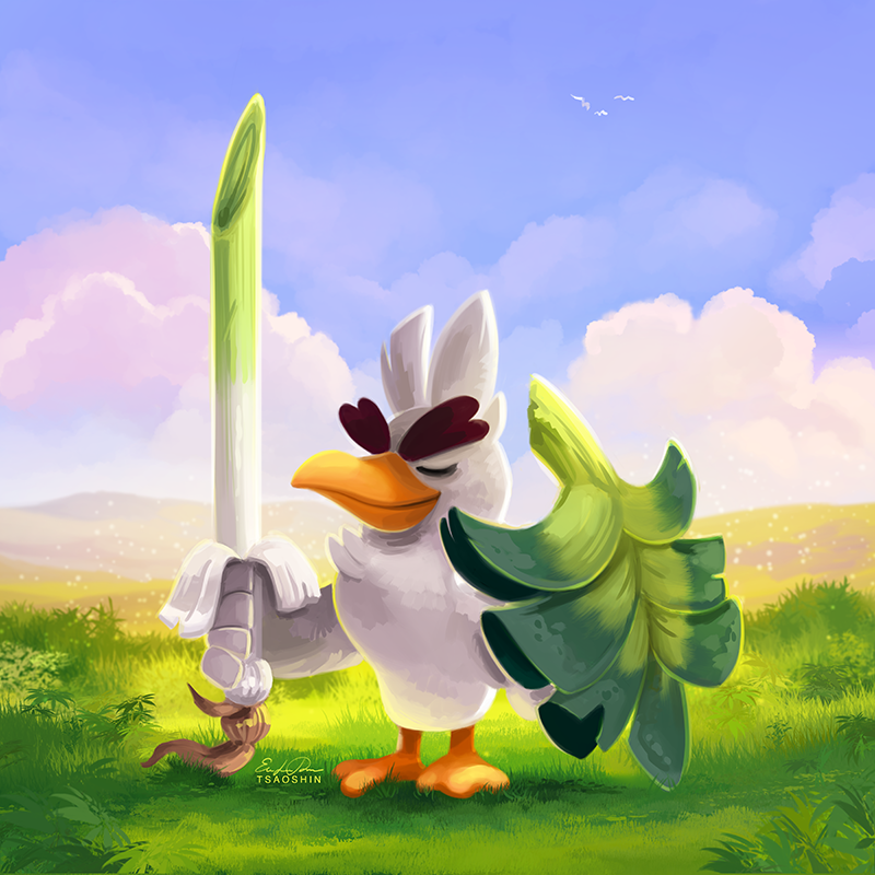 sirfetch'd (pokemon) drawn by eric_proctor