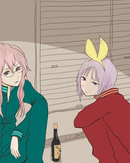 hiiragi tsukasa and takara miyuki (lucky star) drawn by inumoto