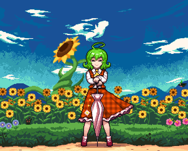 kaenbyou rin, reiuji utsuho, and kazami yuuka (touhou) drawn by the_hammer