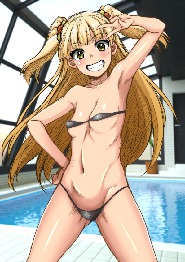 jougasaki rika (idolmaster and 1 more) drawn by asortofcolorfag and nogi_yasuhito