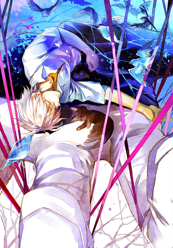 nagisa kaworu (neon genesis evangelion) drawn by niaoniaoyoo