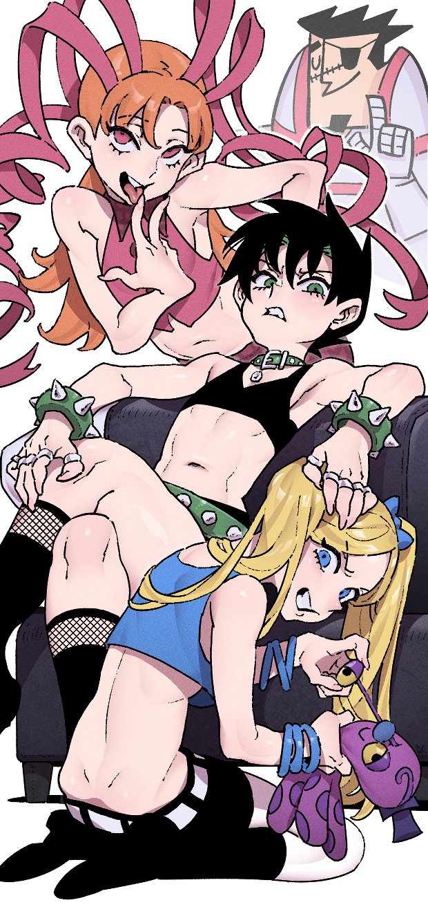 berserk, brat, brute, and oppressor plutonium (powerpuff girls and 1 more) drawn by ireading